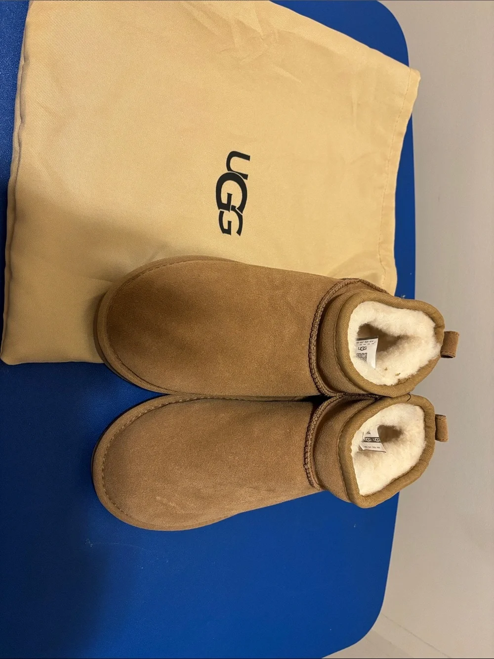 UGG Kids Chestnut Shearling-Lined Slip-On Boots